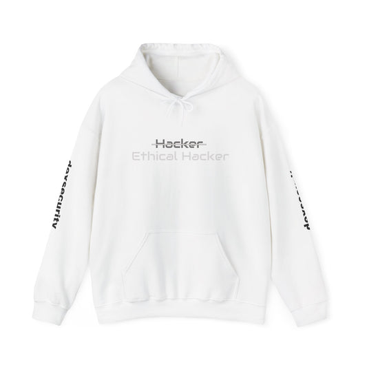 Ethical Hacker Hoodie - Unisex Heavy Blend™ Hooded Sweatshirt (Black & White) edition